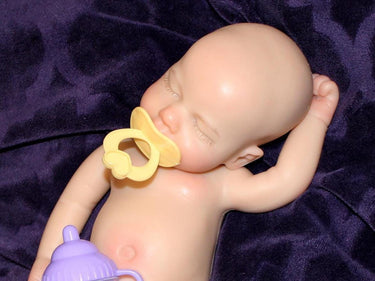 Silicone Baby Doll Full Body Reborn Preemie 13" 2.3lbs Platinum Silicone Dolls Realistic Real Lifelike Weighted Babies Ecoflex Bathtub Baby